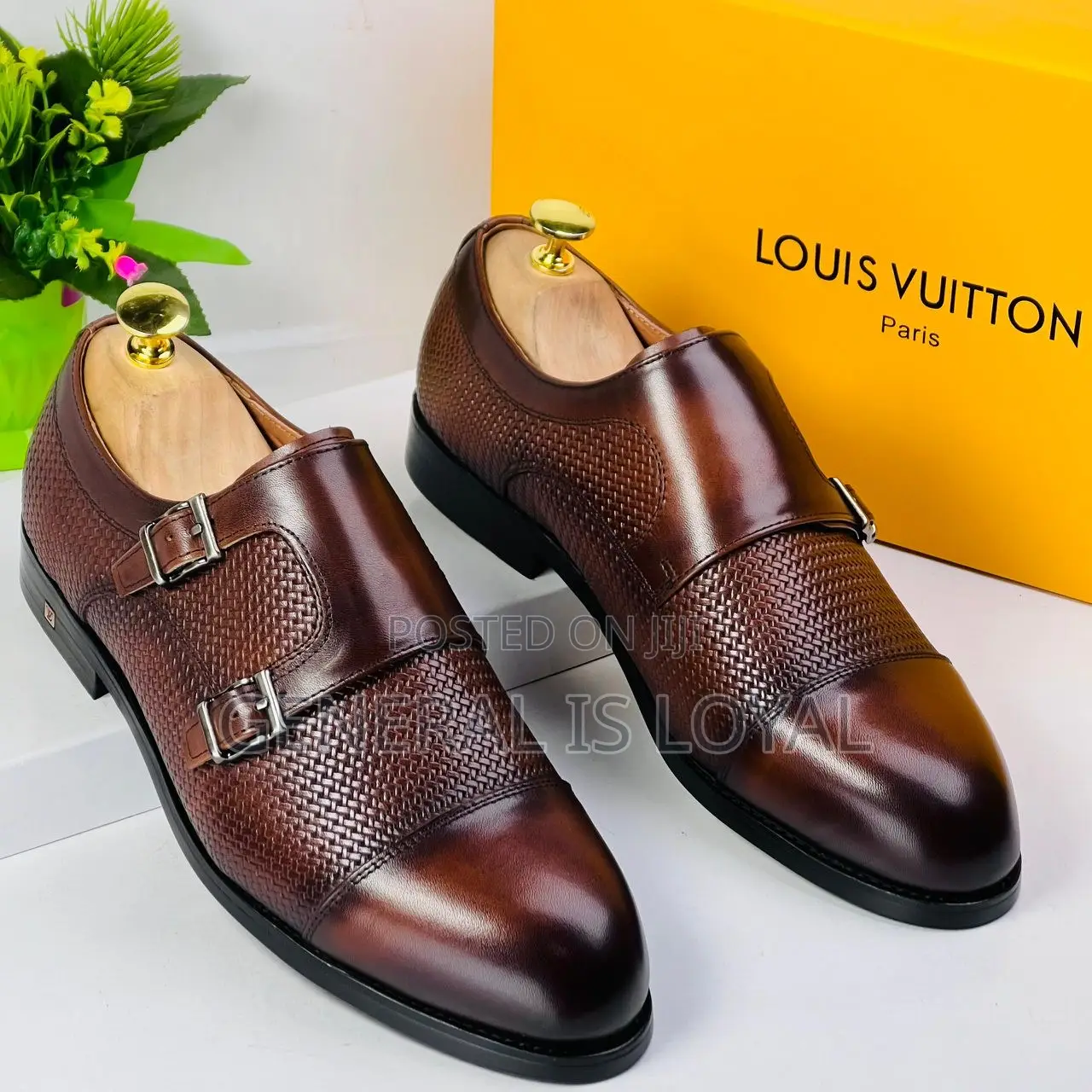 Louis Vuitton Monk Strap Leather Men’S Shoe