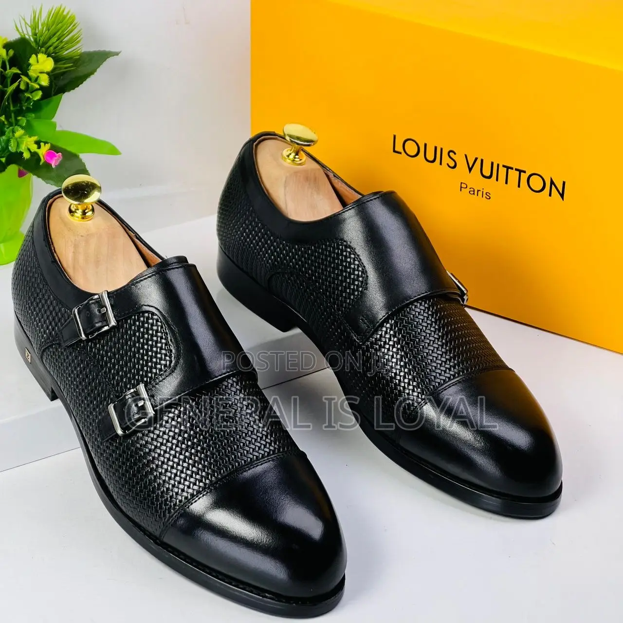 Louis Vuitton Monk Strap Leather Men’S Shoe