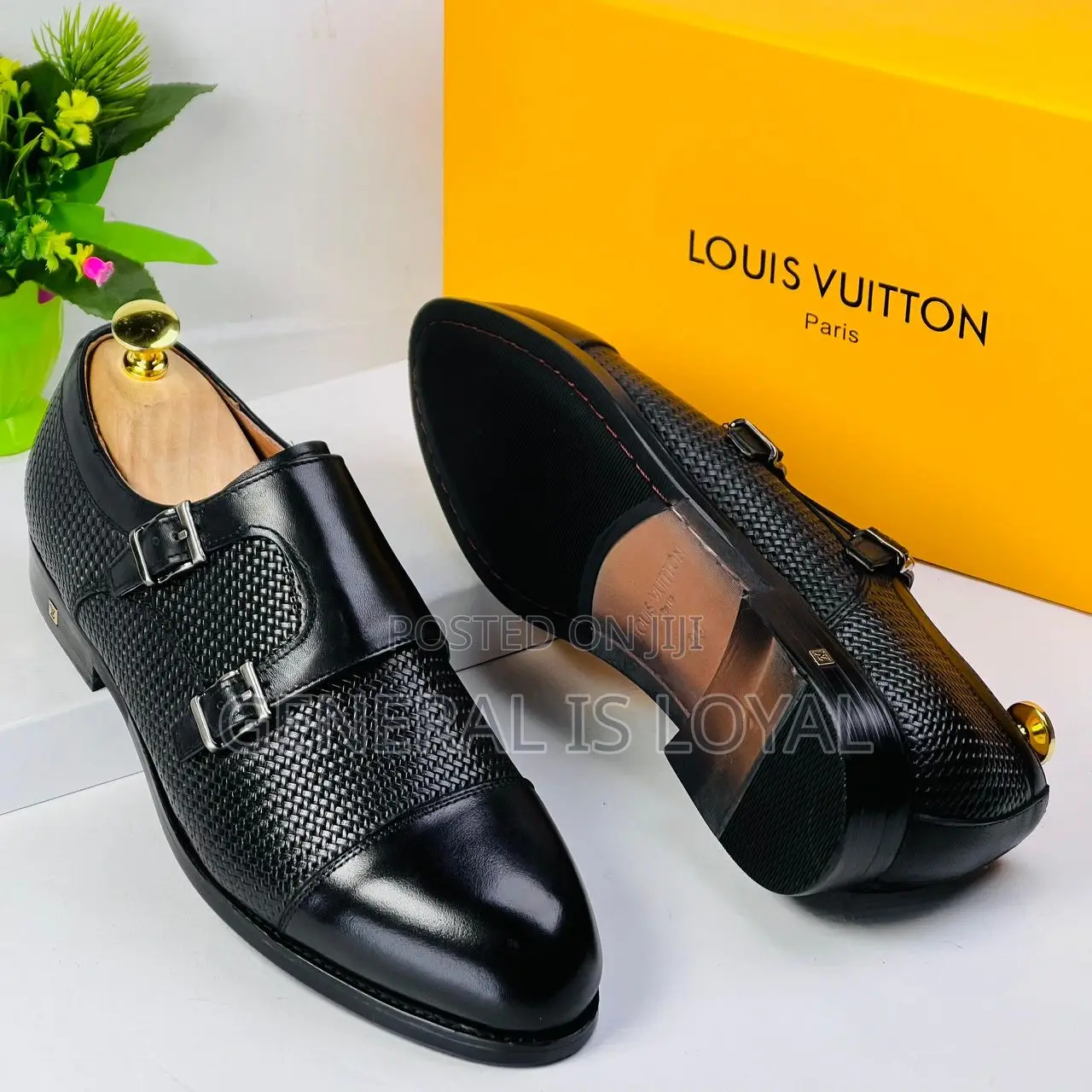 Louis Vuitton Monk Strap Leather Men’S Shoe