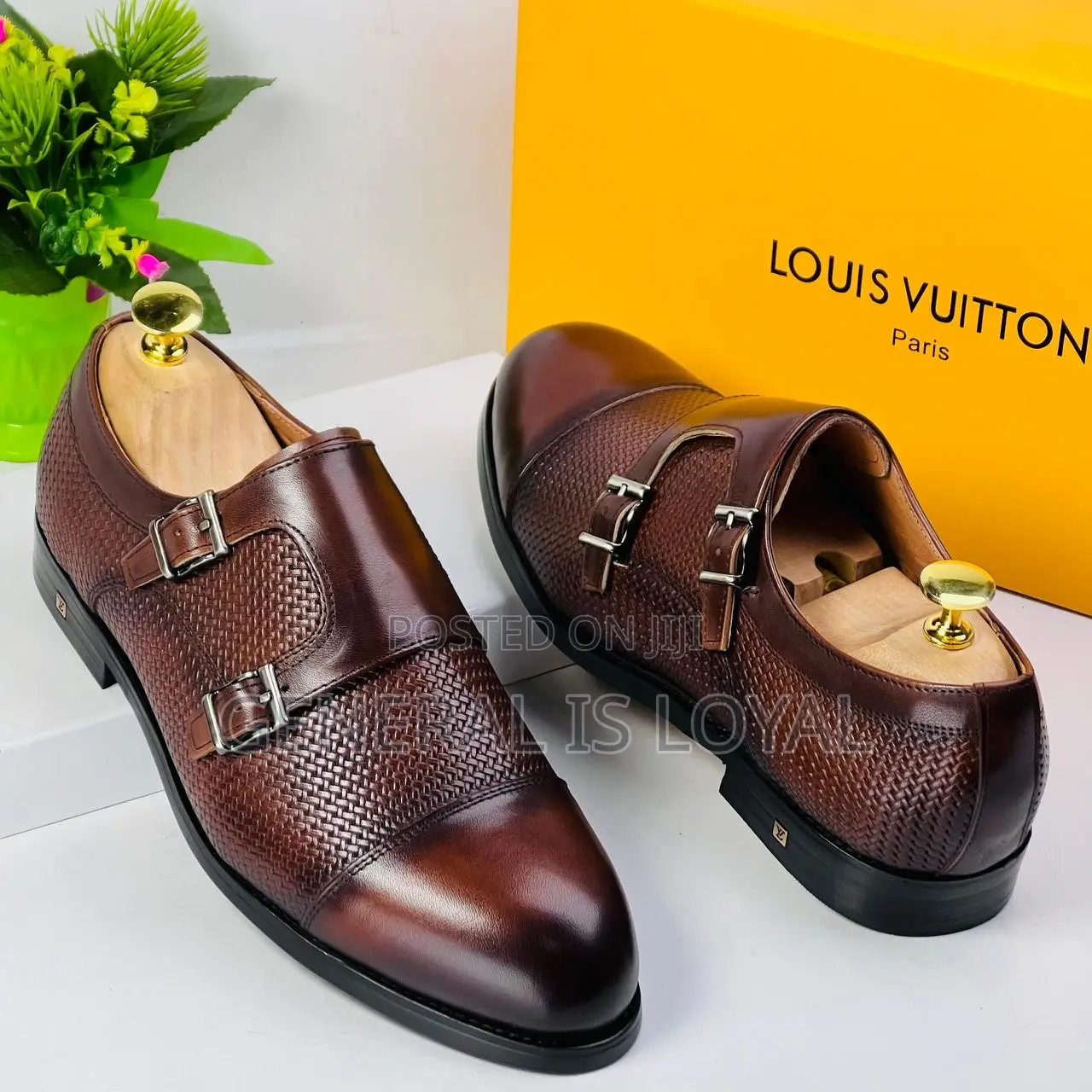 Louis Vuitton Monk Strap Leather Men’S Shoe