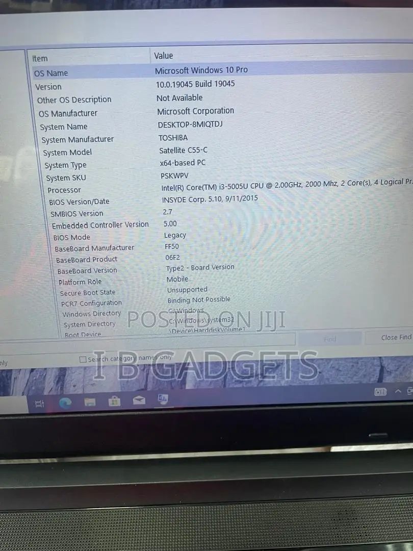 Laptop Toshiba Satellite C55 8GB Intel Core I3 HDD 500GB
