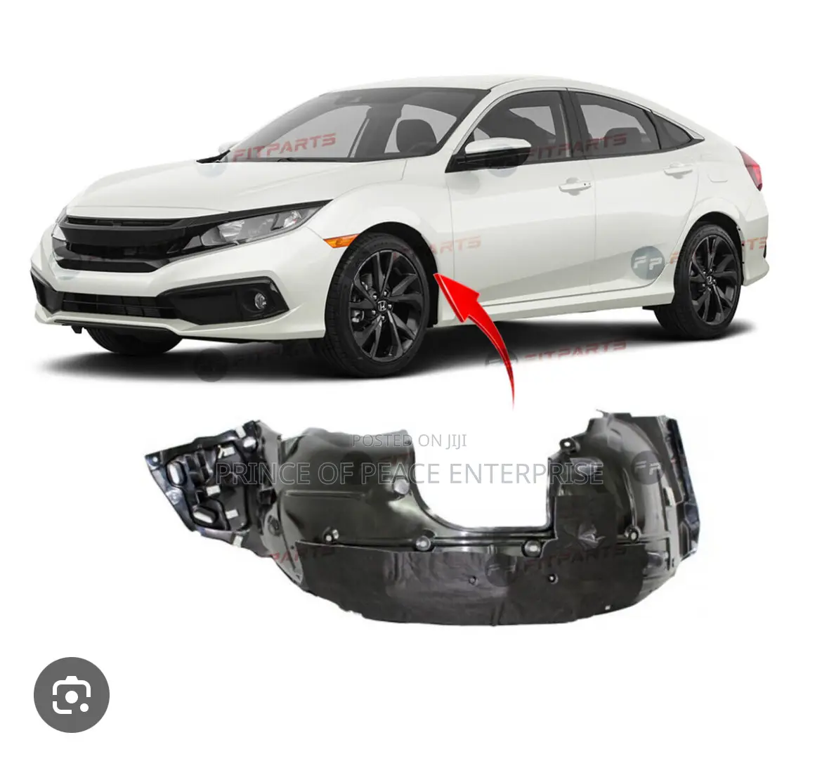 Honda Civic 2016 2018 2022 Fender Linner Pair
