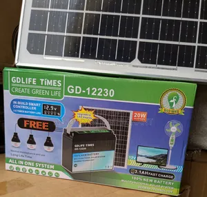 Gdlite All in One Solar Lighting System Set With 3 Led
