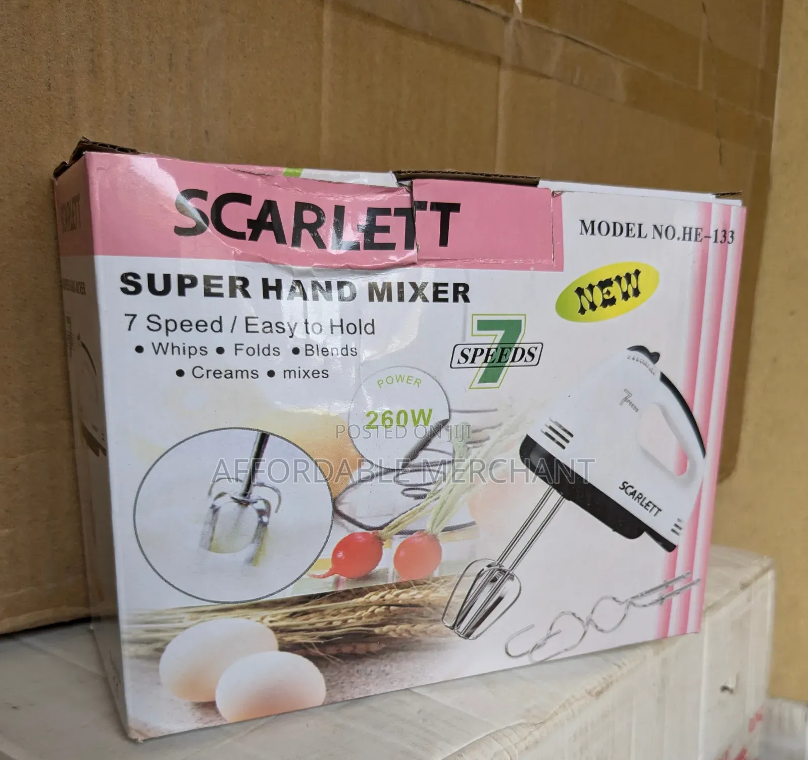 Electric Hand Mixer, Cream Maker With 7 Speed Control