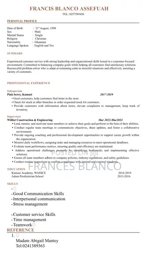 Personal Profile