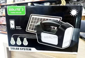 Gdlite Rechargeable Solar With 3 Bulb