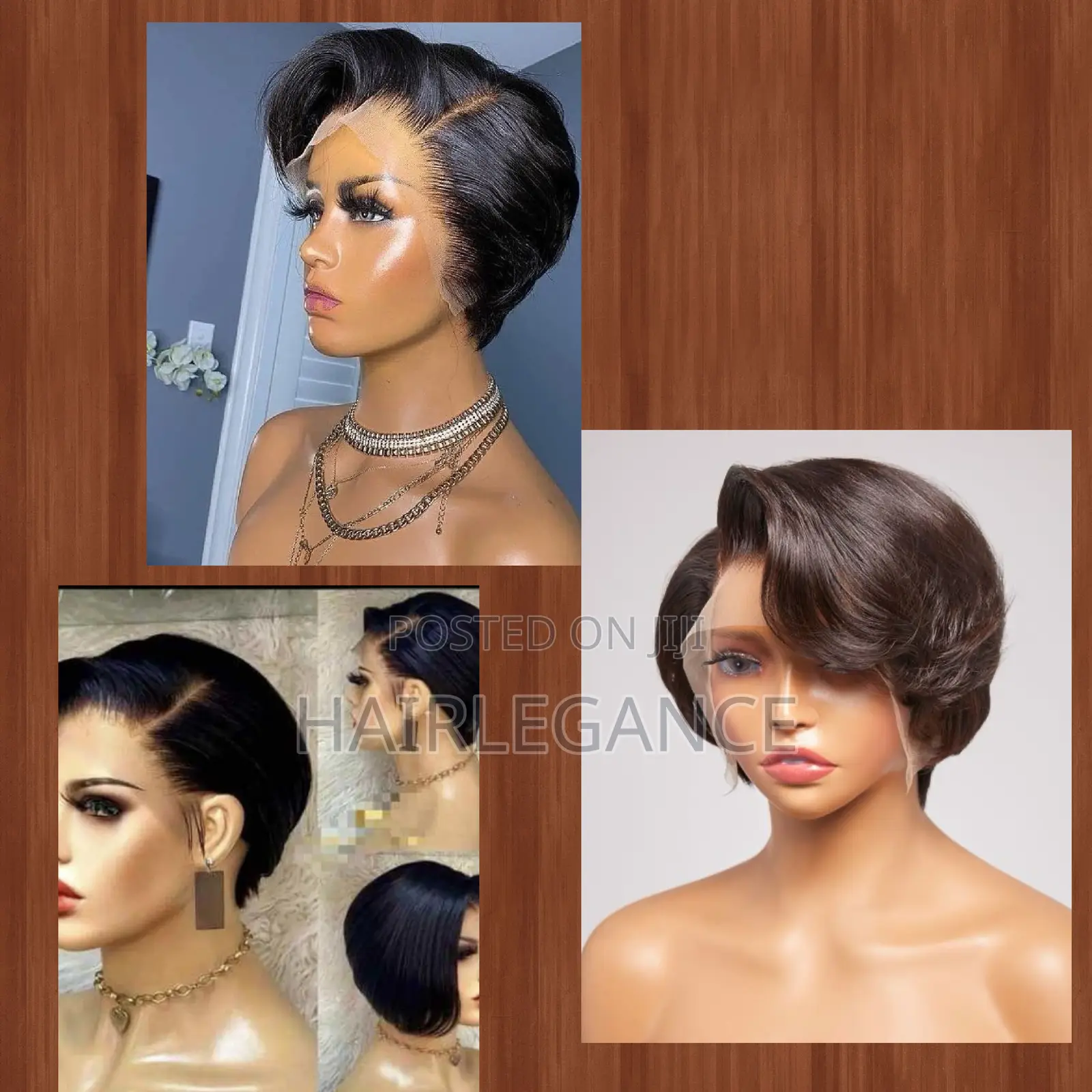 Human Hair Pixie Bob Cut Unit
