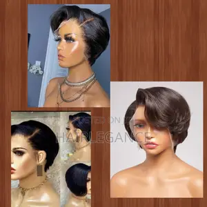 Human Hair Pixie Bob Cut Unit