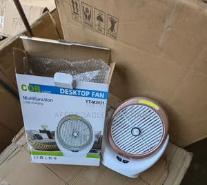 Multifunctional Desktop Cob Fan With Light