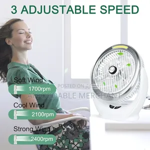 Multifunctional Desktop Cob Fan With Light