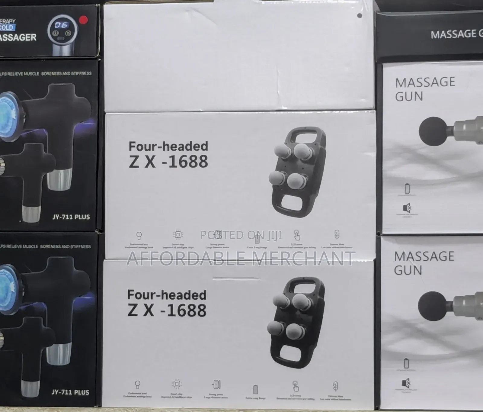 Massage Gun With 4 Interchangeable Heads