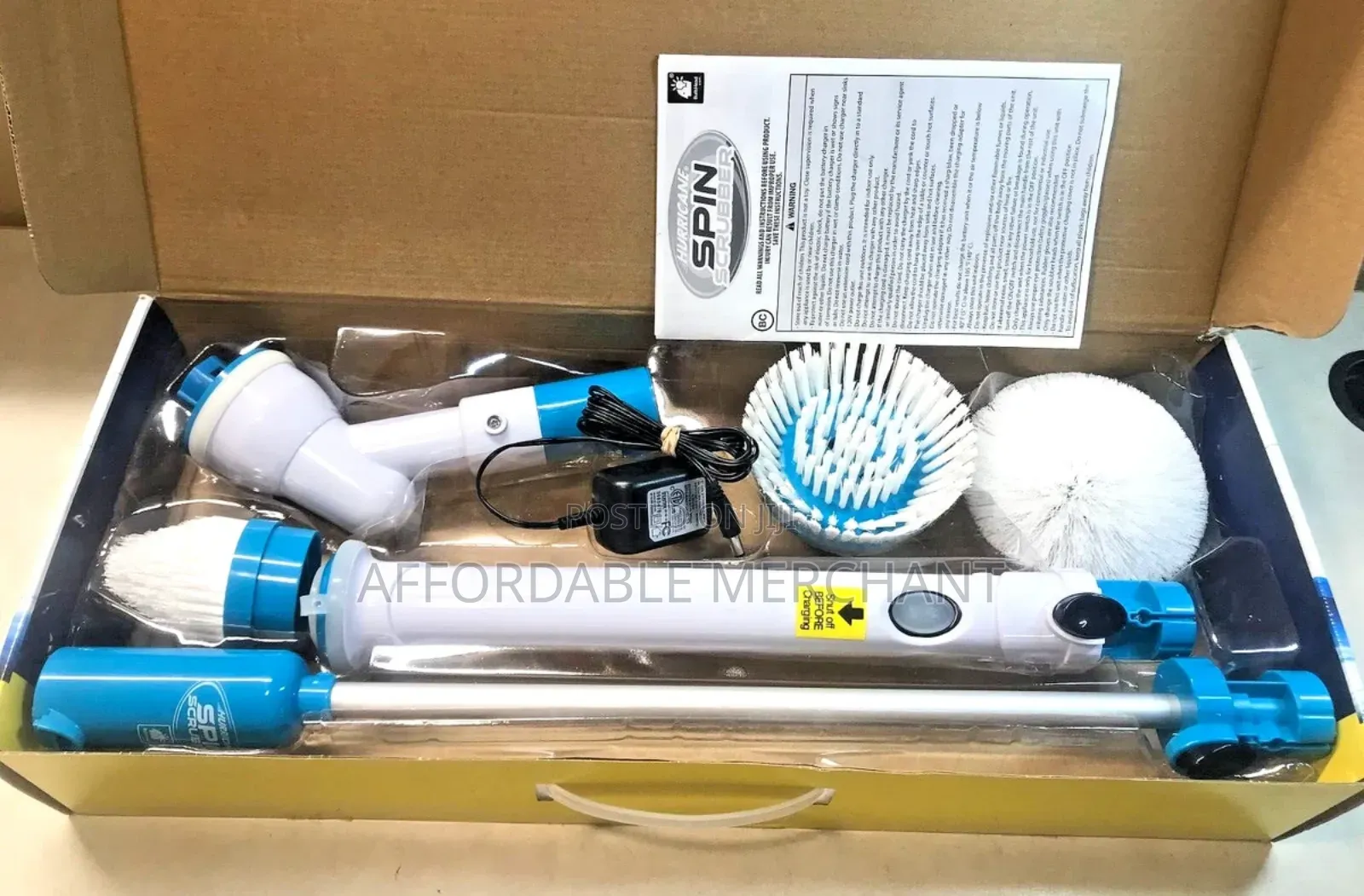 Cordless and Rechargeable Electric Spin Scrubber