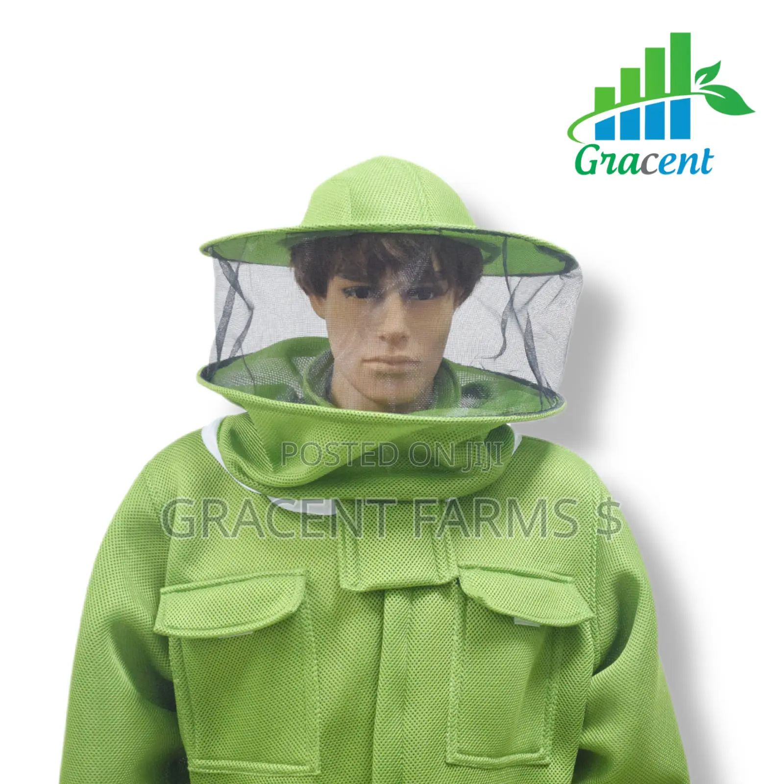3d Green Ultra Ventilated Cowboy Bee Suit With Pair Of Gloves