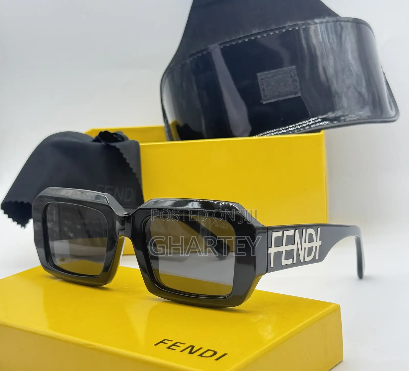 Fendi Luxury Square Frame Glasses Available in Plain Dark