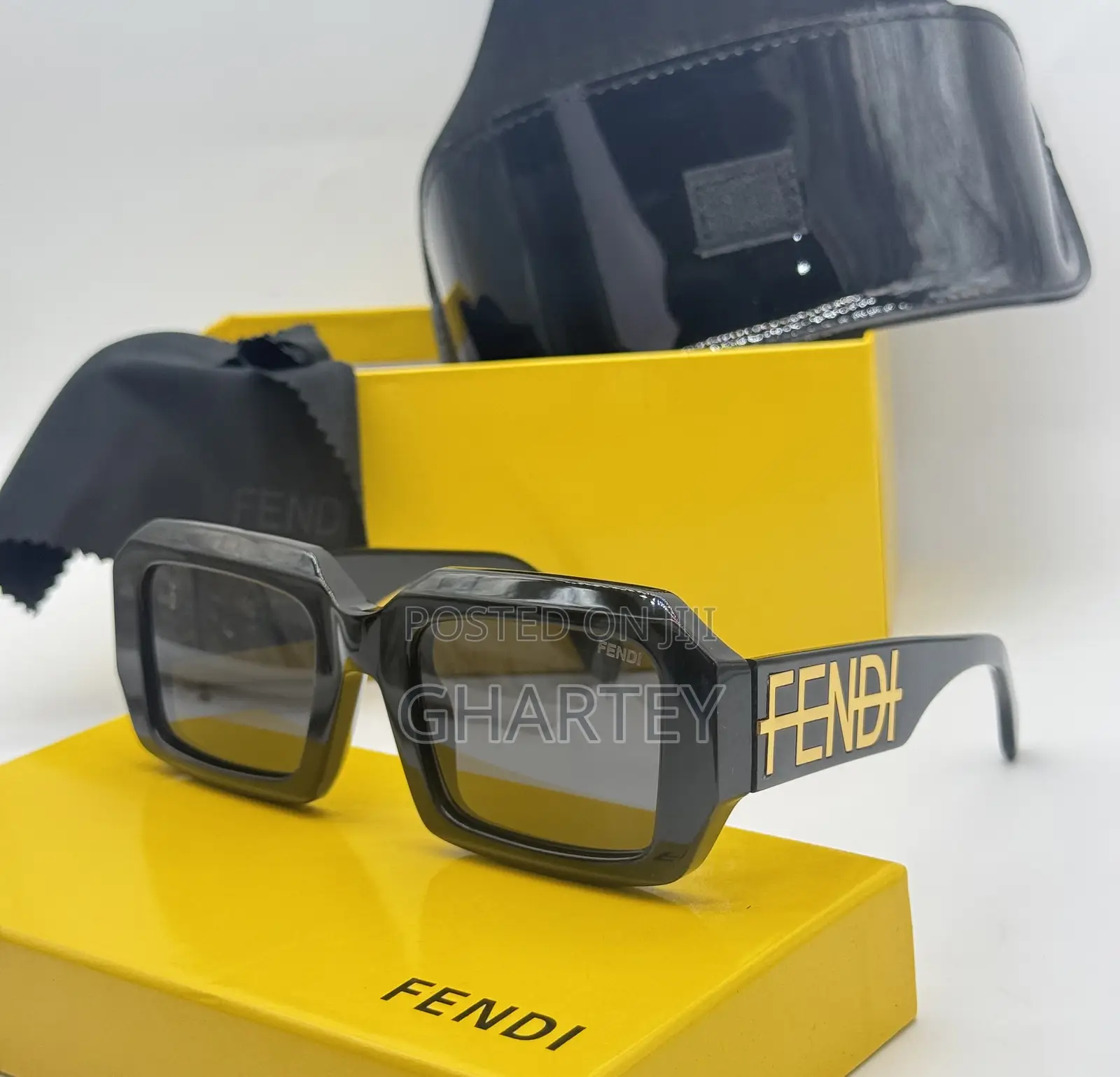 Fendi Luxury Square Frame Glasses Available in Plain Dark