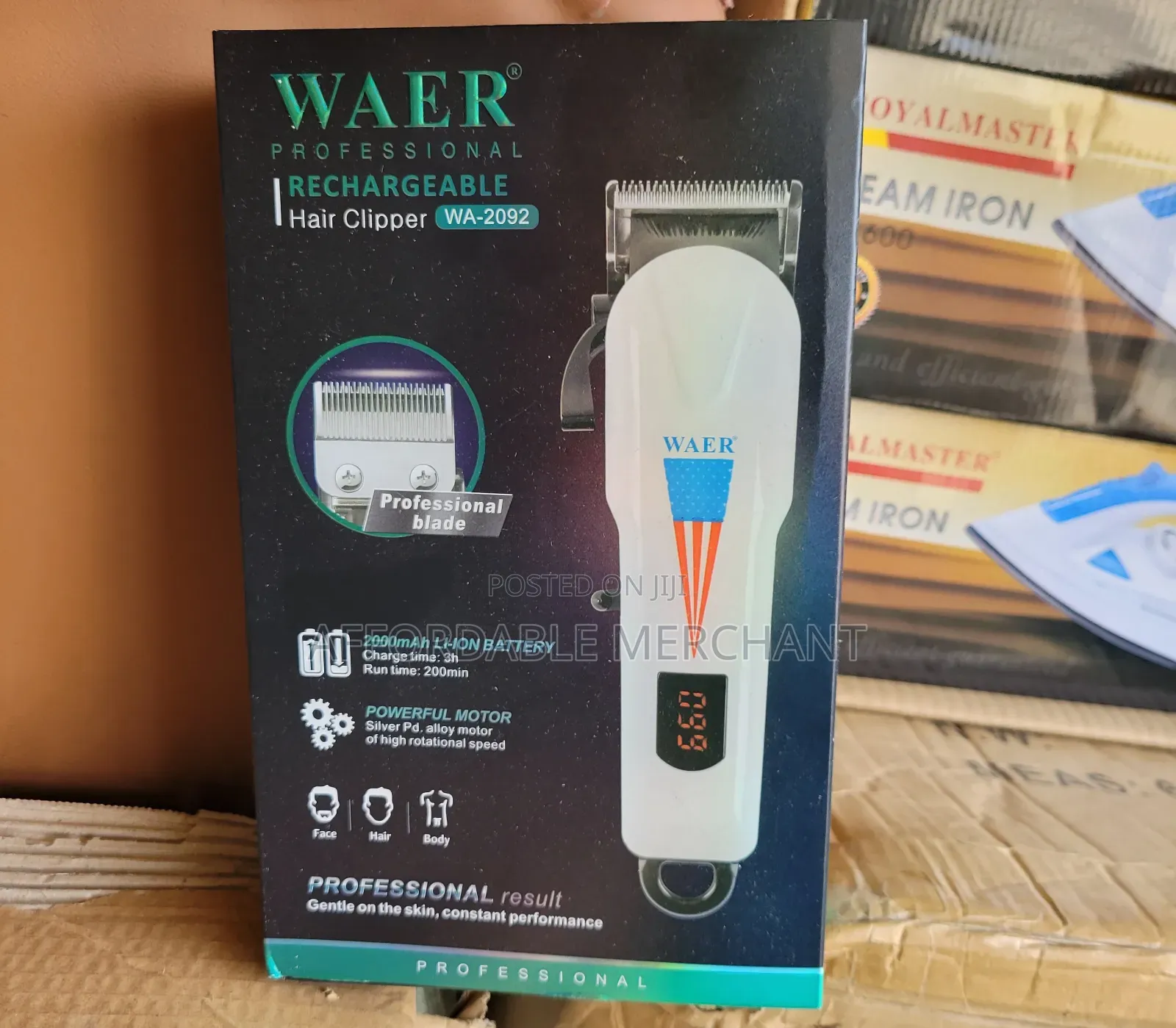 Waer Professional Rechargeable Hair Clipper Wa-2092