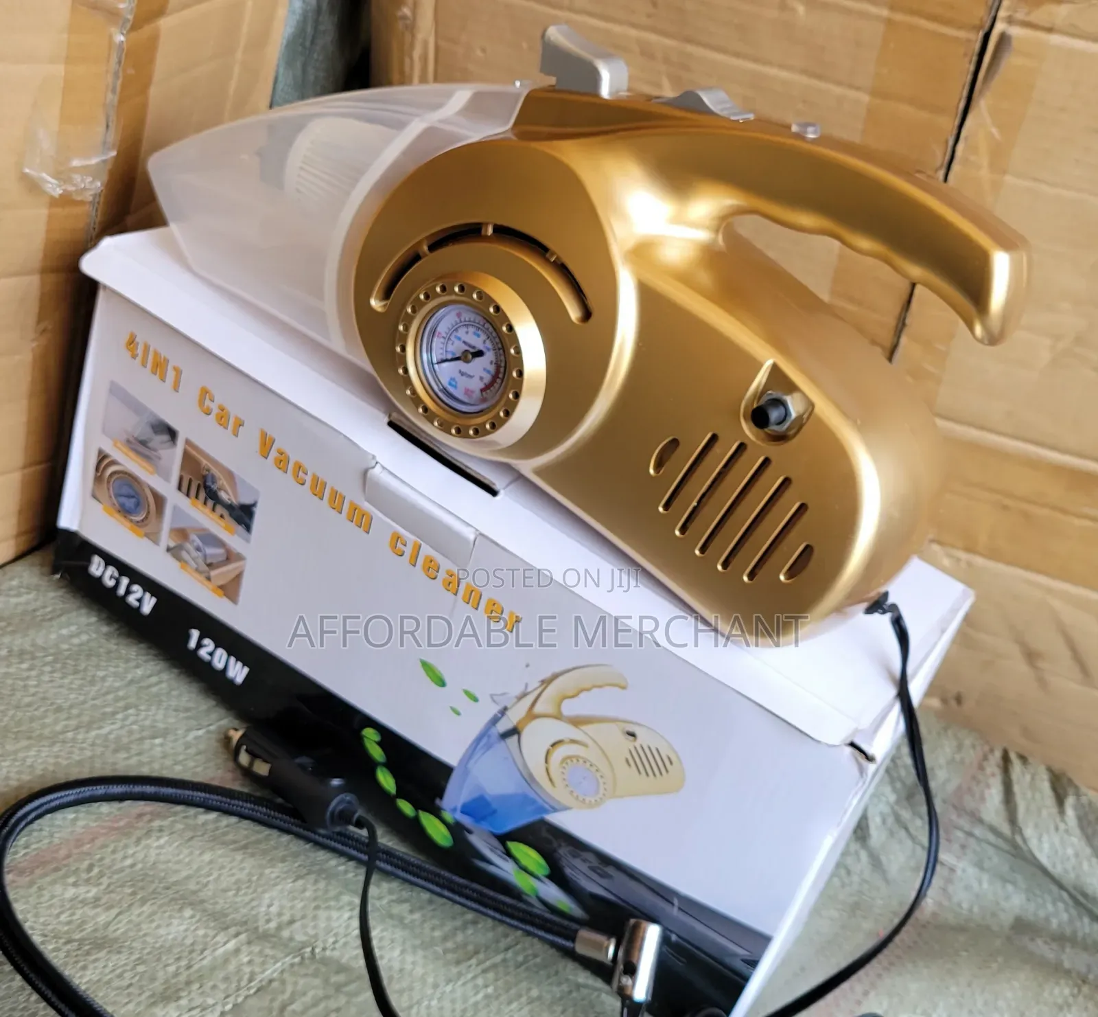 Handheld Auto Vacuum 4 in 1 Car Air Compressor Tire Inflator