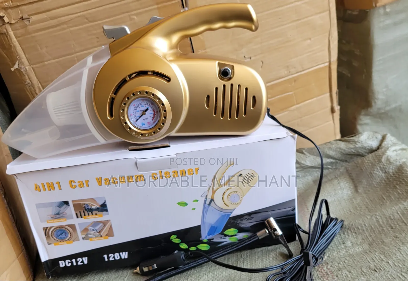 4-in-1 Car Vacuum Cleaner 120watt (Handheld)