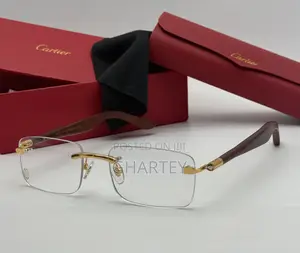Cartier Luxury Rimless Rectangle Glasses