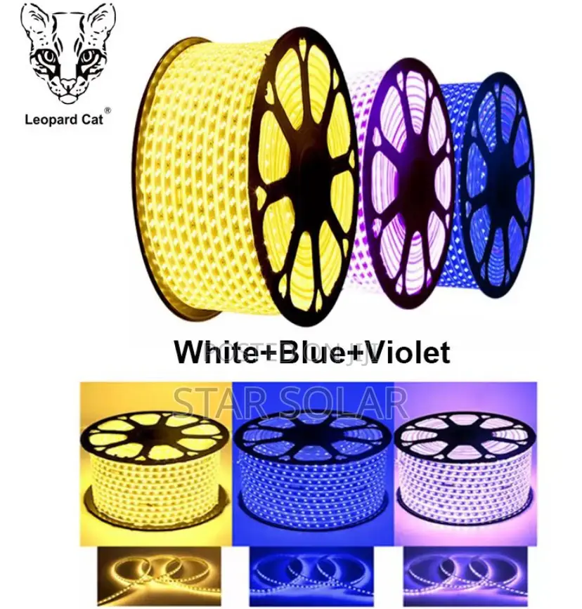 50m White+Blue+Violet Rope/ Strip Light