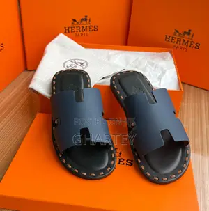 Hermes Leather Unique Stiches Designed Slippers