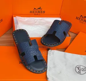 Hermes Leather Unique Stiches Designed Slippers