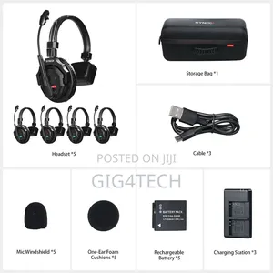 Synco X-Talk X5 Wireless Intercom System 5in1headsets