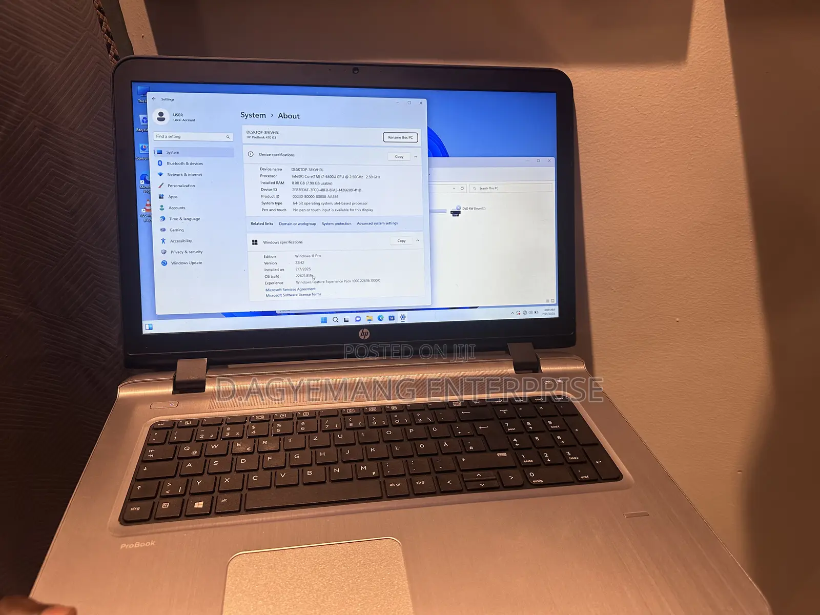 Laptop HP ProBook 470 G3 8GB Intel Core I7 HDD 250GB