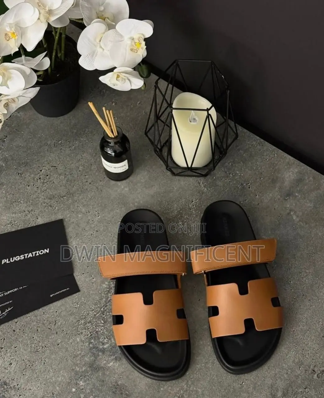 Hermès Grey H Slide Sandals – Effortless Luxury