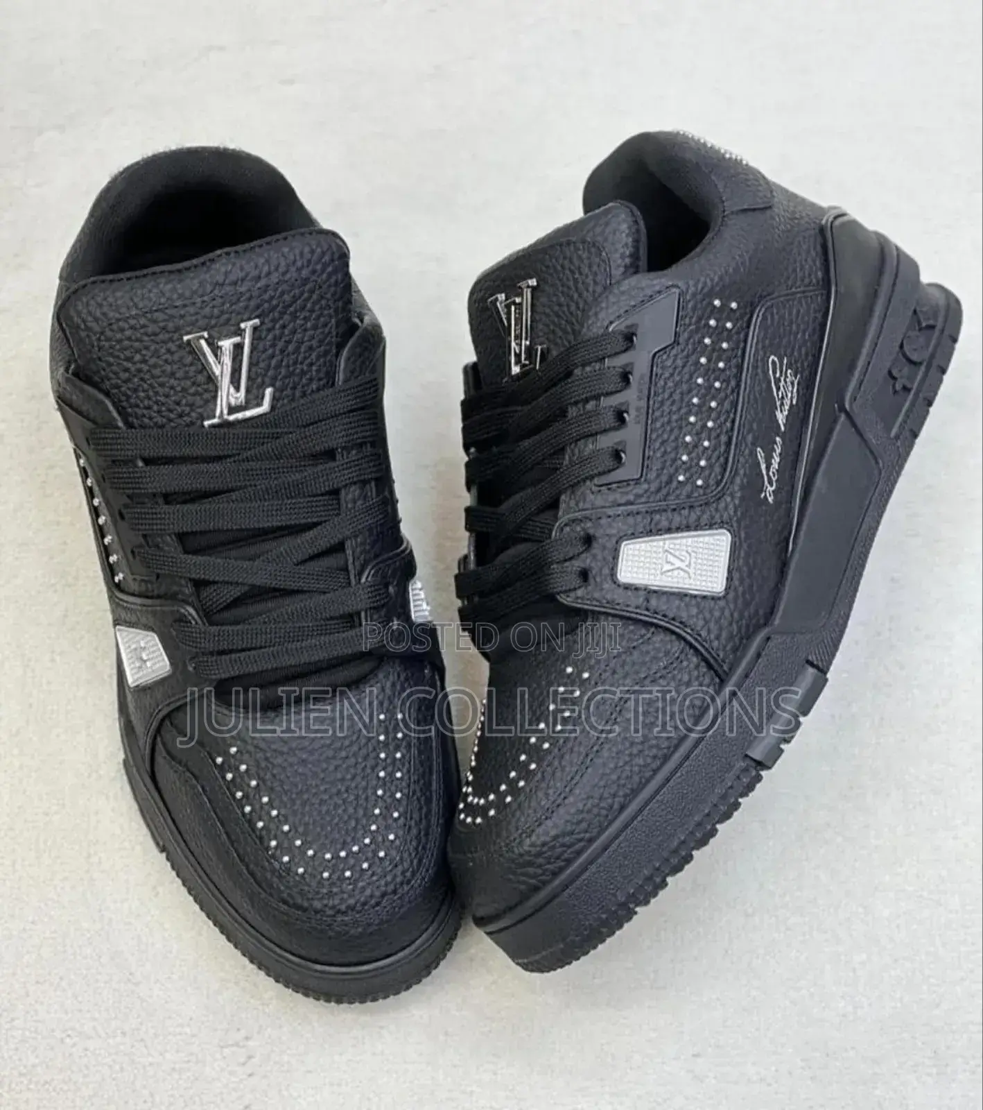 Louis Vuitton Lv Black and Sliver