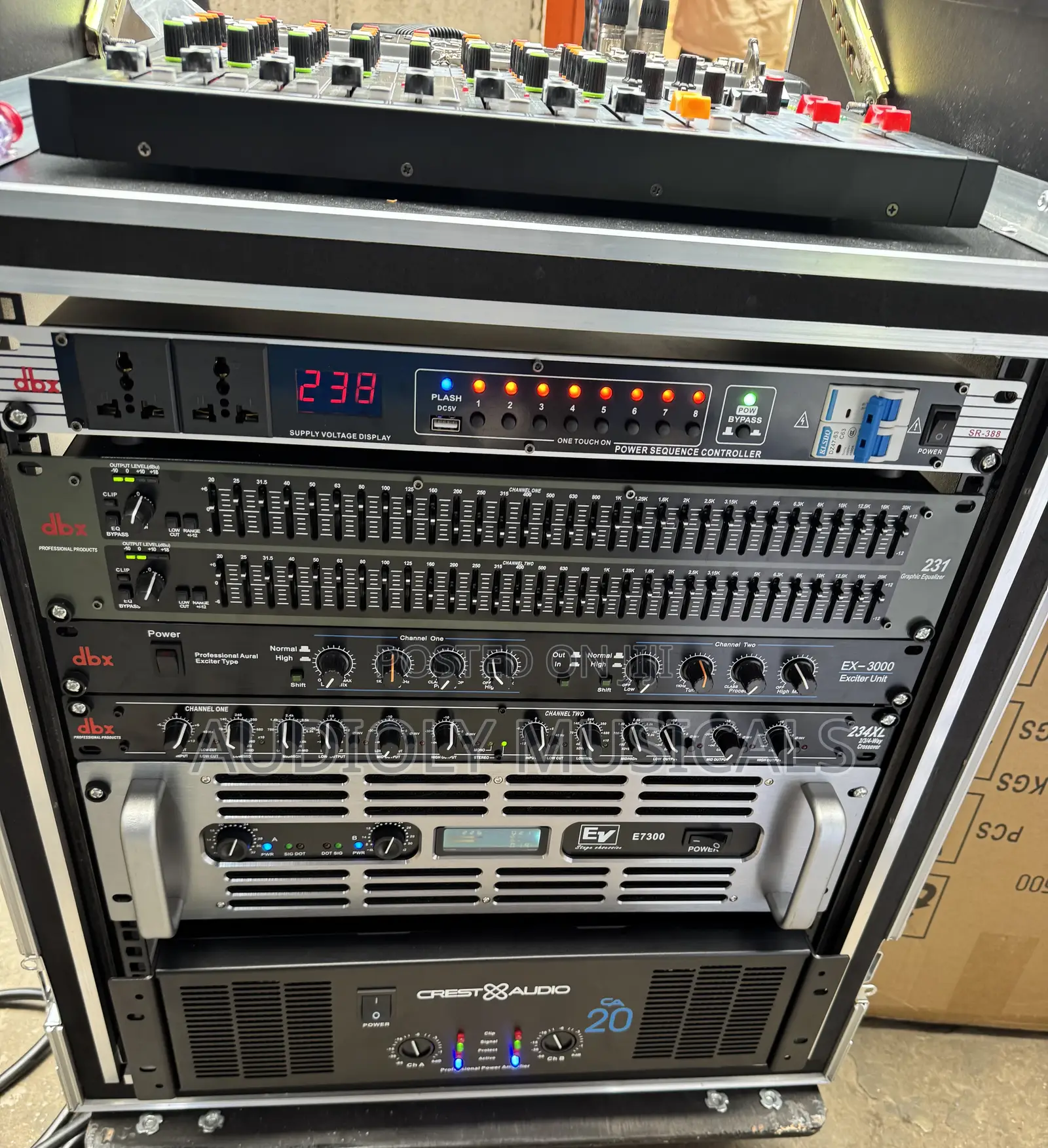 Full Rack With Ev Bass and 3- Line Arrays