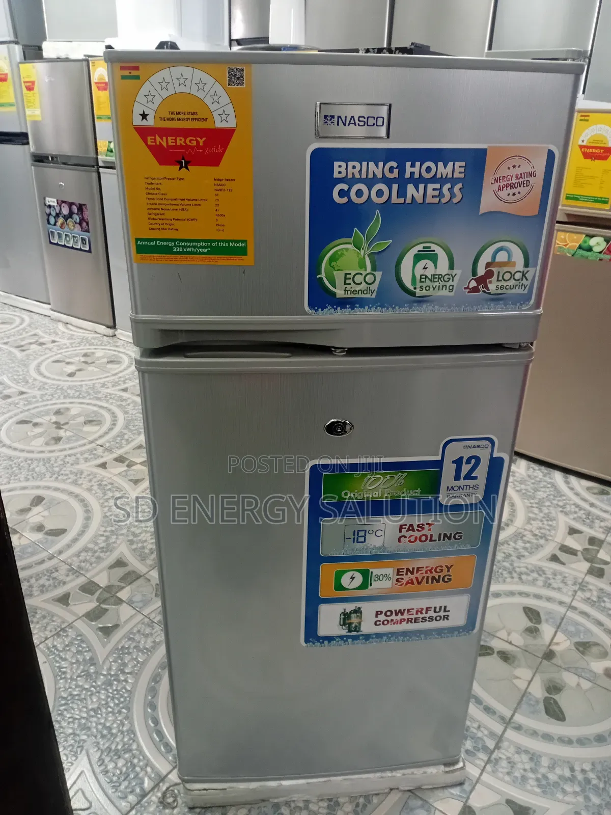 Masterful Nasco Fridge Freezer 95 Litres Nasco Fridge