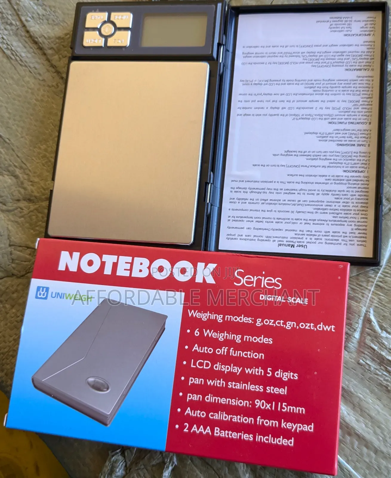 Portable Notebook Scale (Backlit Display)