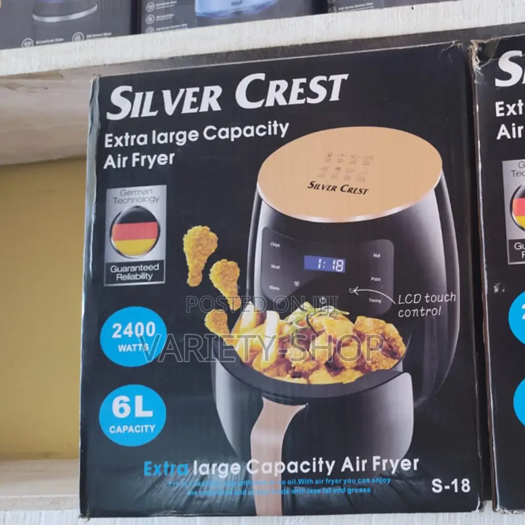 2400w 6l High Capacity Silver Crest Air Fryer