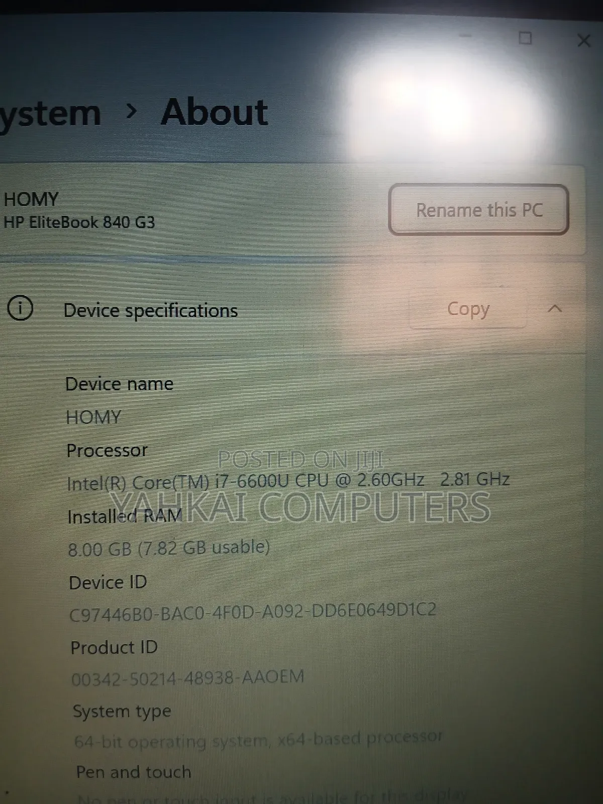 Laptop HP EliteBook 840 G3 8GB Intel Core I7 HDD+SSD 750GB