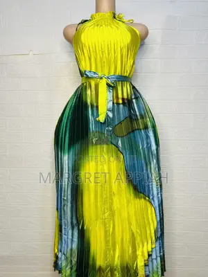 Yellow and Blue Tye Dye Dress