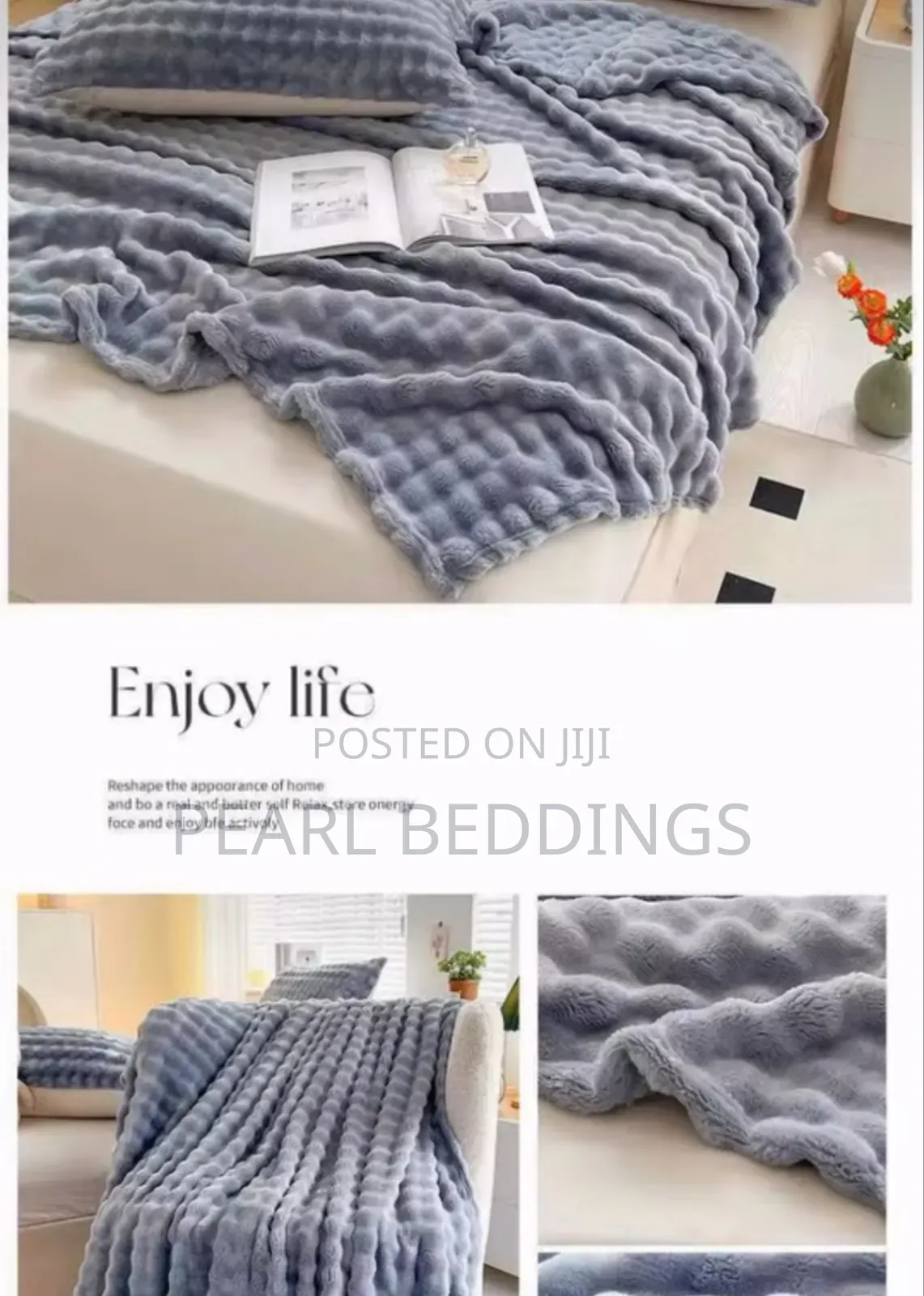 Premium Luxurious Bubble Comfy Blanket With 2 Pillowcases