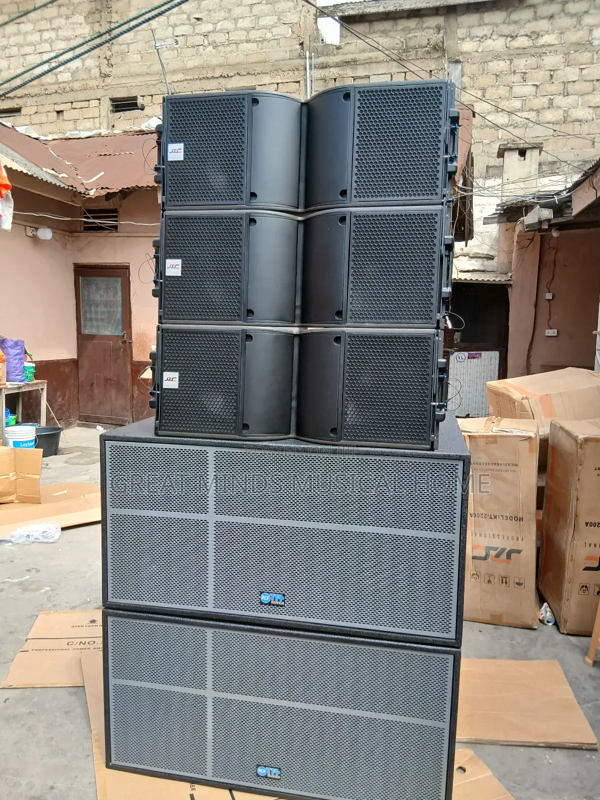 Jac 12 Inches Line Arrays and RCF Double Bass Full Set