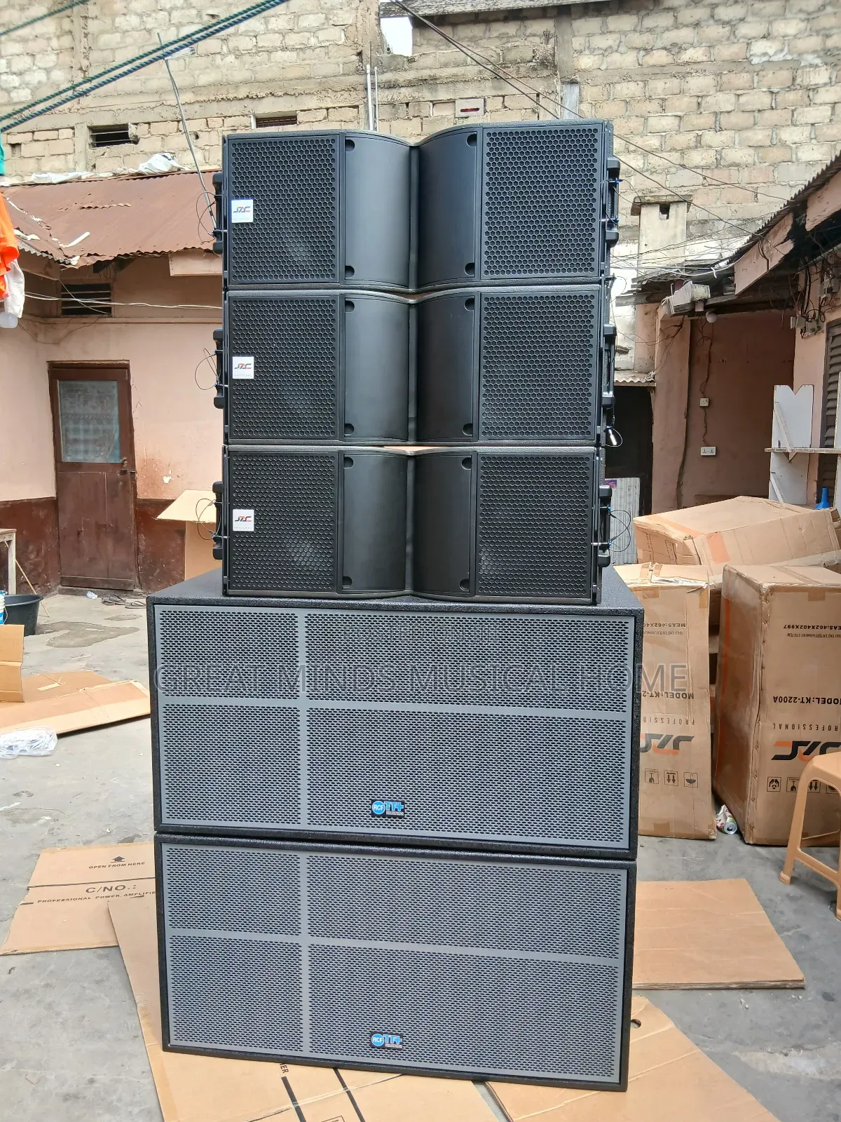 Jac 12 Inches Line Arrays and RCF Double Bass Full Set