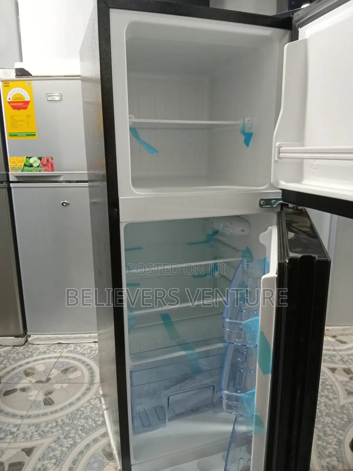 Fresh Food, Happy Life Westpool Freezing Color Black Fridge