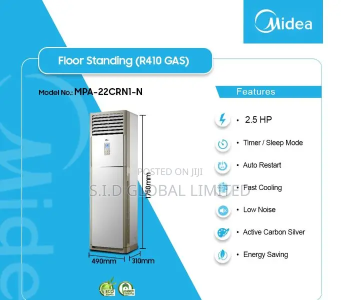 Midea Floor Stadig 2.5hp Air Nas Conditioer