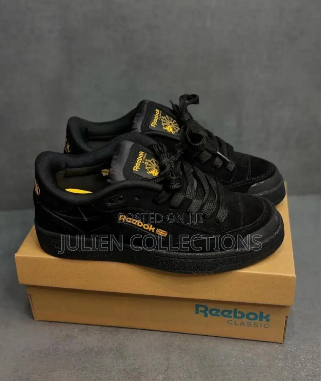 Reebok Classic Suede Black Yellow