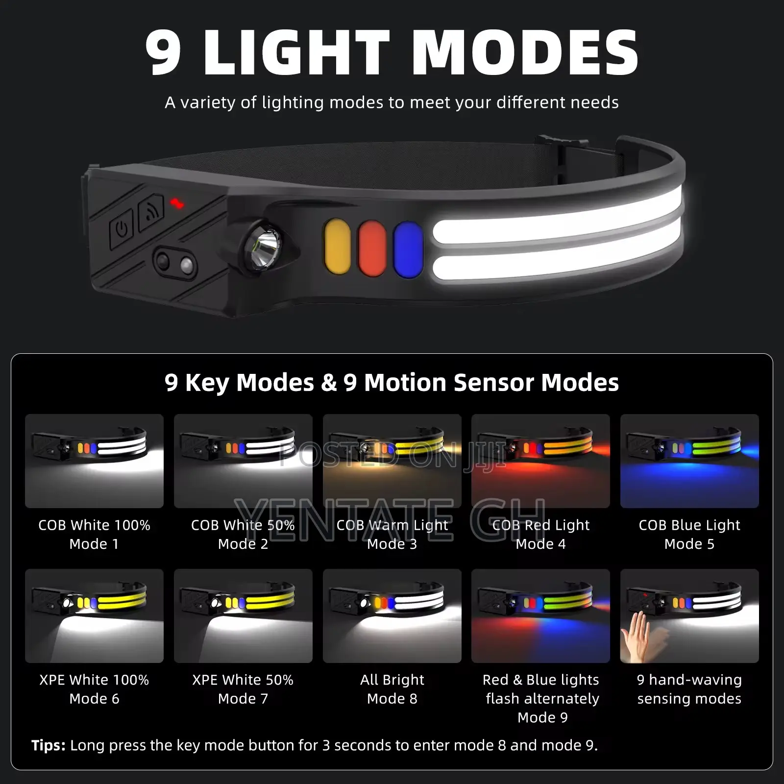 Rechargeable Cob Sensor Led Barber Head Light