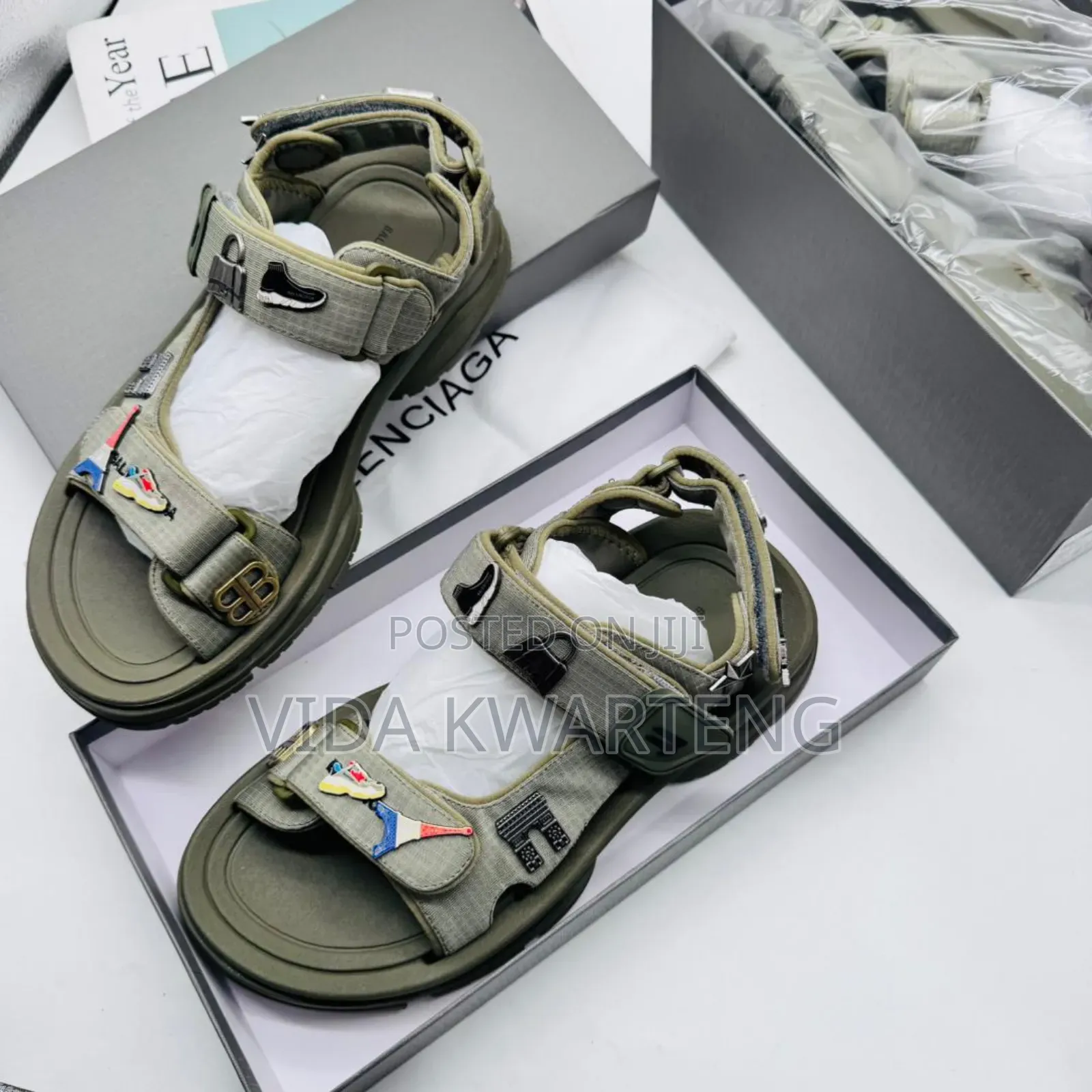 Highest Quality Balenciaga Men's Sandals in Colours