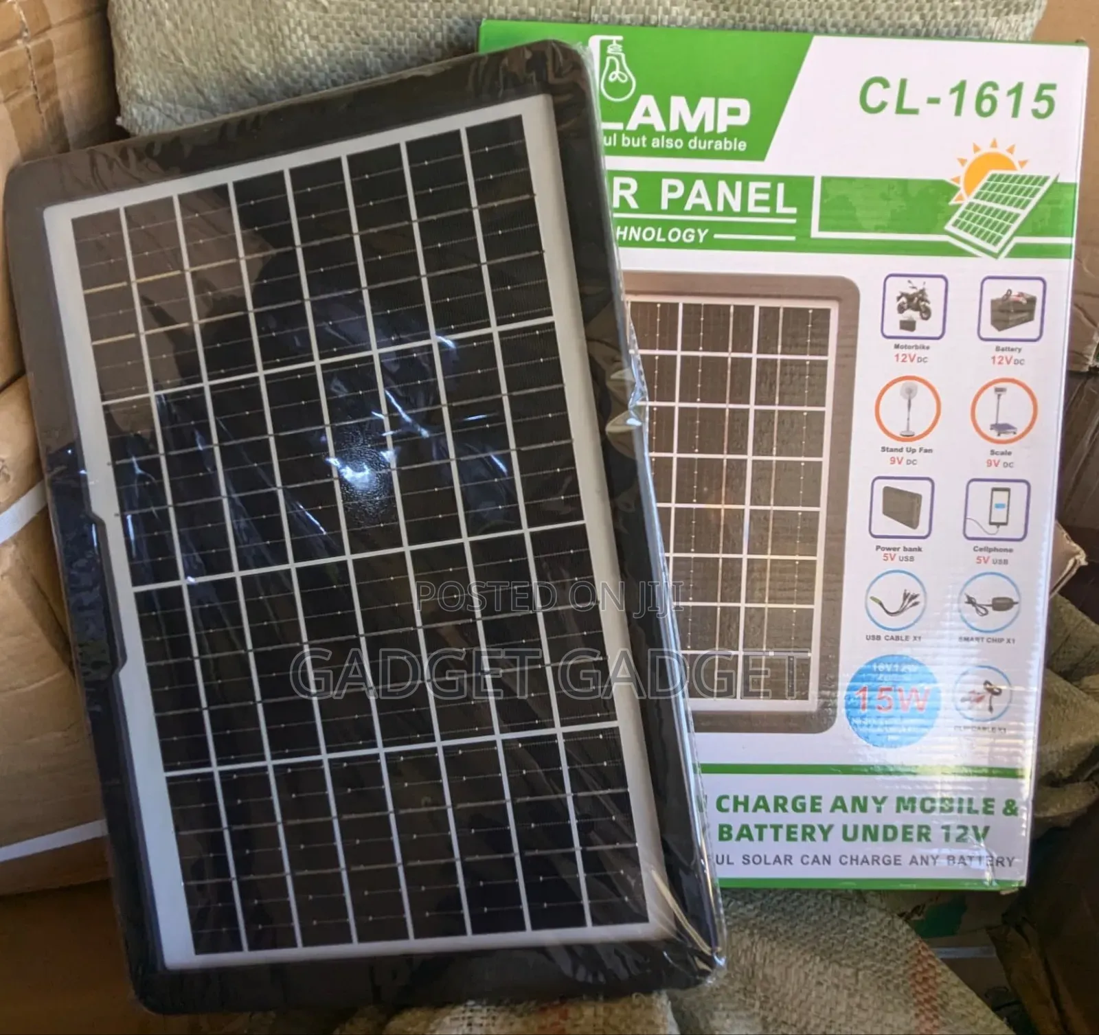 Solar Rechargeable Phone Car Battery Charger