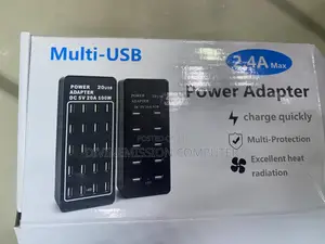 Multi-Usb 2.4a Power Adapter, Charge Quickly. 20 Usb 5v,100w