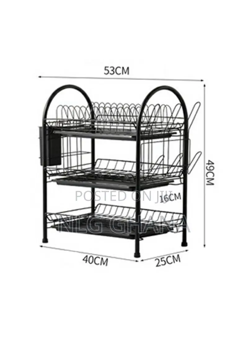 3 Tiers Kitchen Dish Rack Multifunctional Drainer. Tvx26753