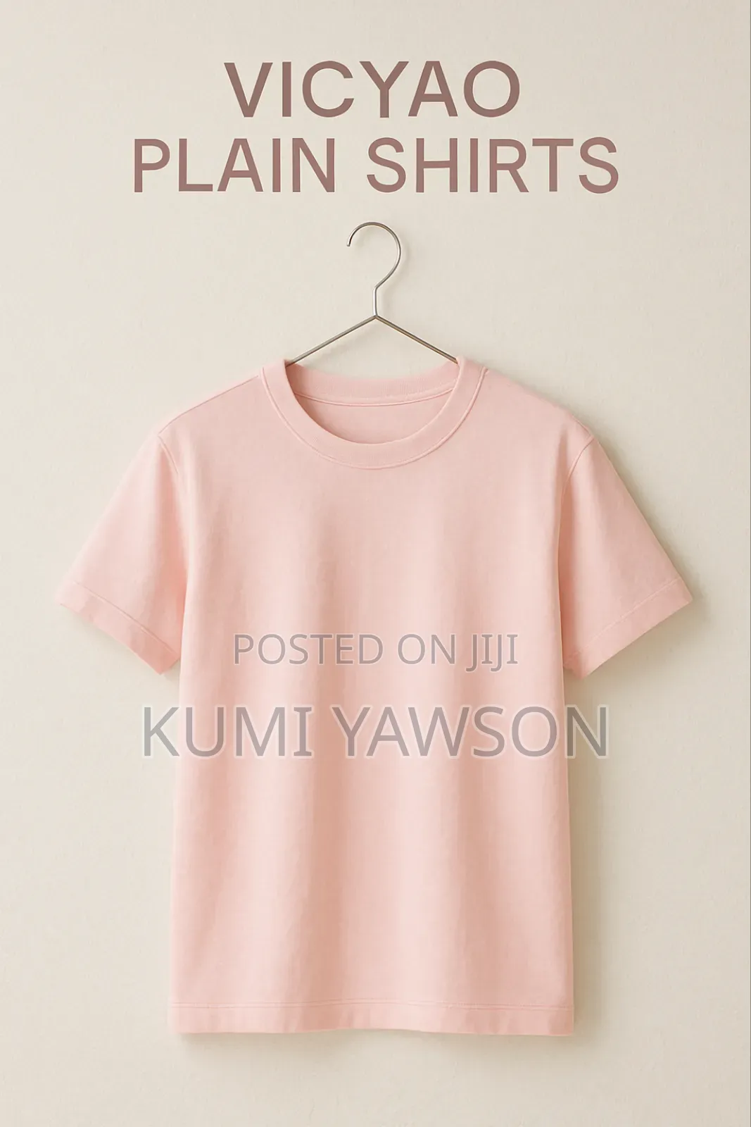 Vicyao Unisex Plain T-Shirts