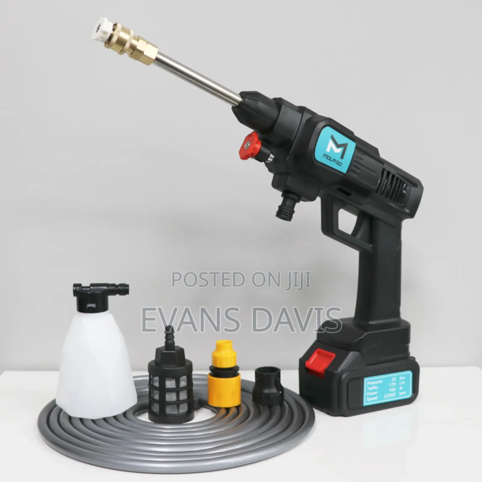 High Pressure Rechargeable Washing Gun With Two Batteries
