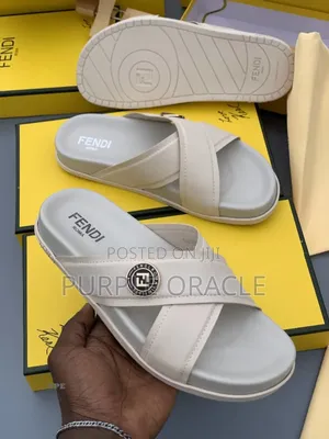 Fendi Roma Luxe Cross Slippers